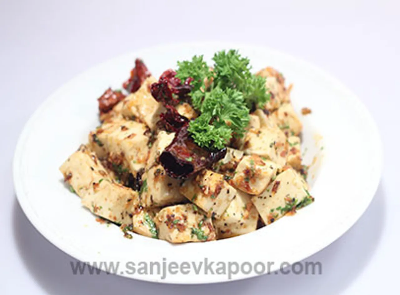 Paneer in Garlic Lemon Sauce