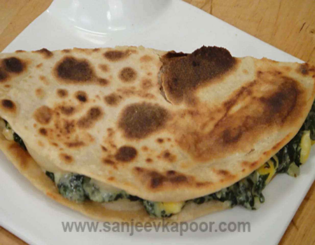 Spinach and Corn Quesadilla