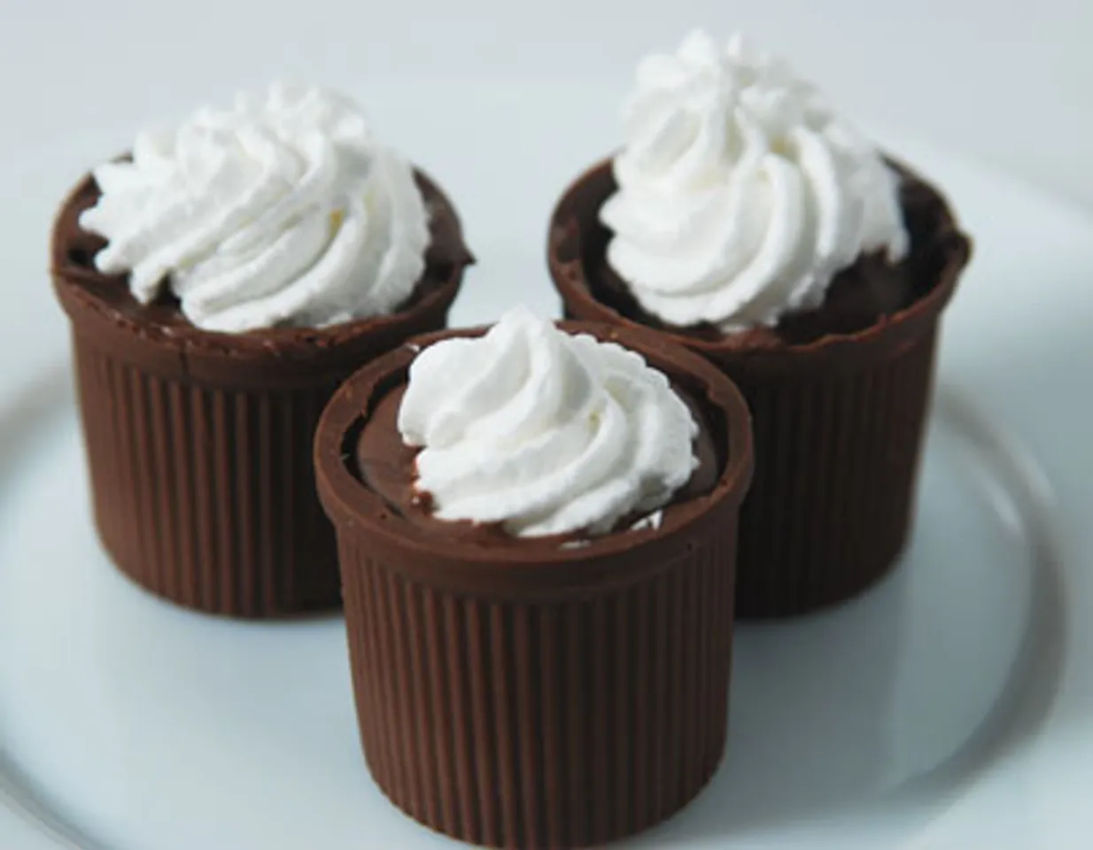 Chocolate Cups With Chocolate Mousse