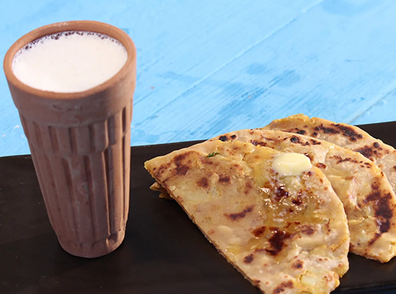 Aloo Parantha with Lassi-SK Khazana