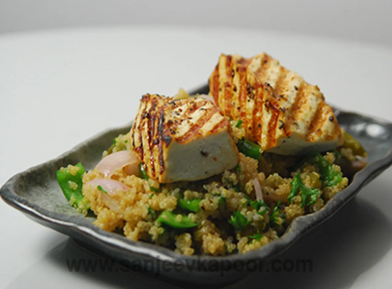 Warm Quinoa Salad with Grilled Paneer