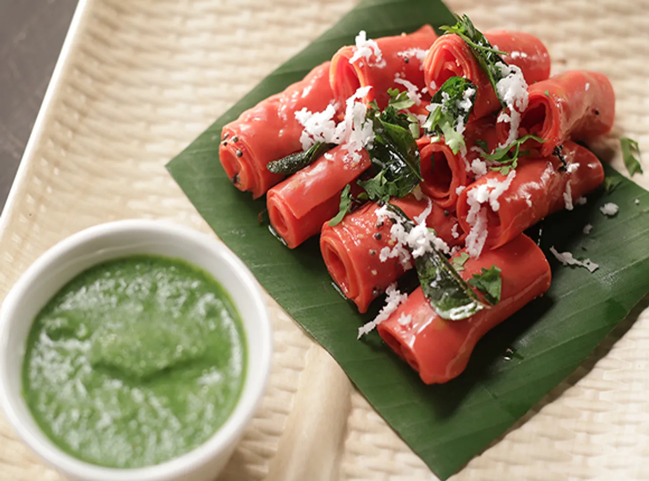 Beetroot Khandvi - SK Khazana