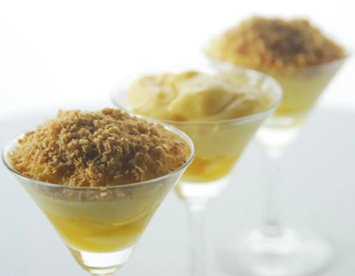 Banana Custard With Crisp Wafers