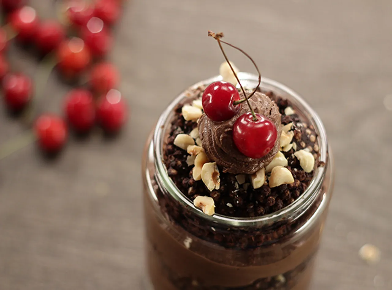 Dark Chocolate Cake in a Jar - SK Khazana