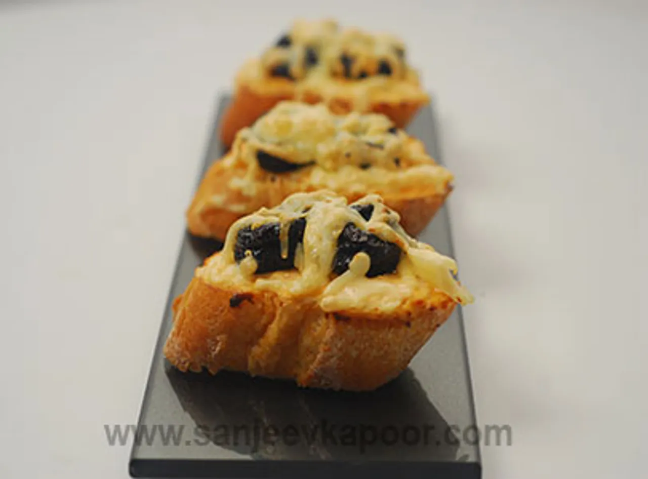 Yogurt and Prune Bruschetta