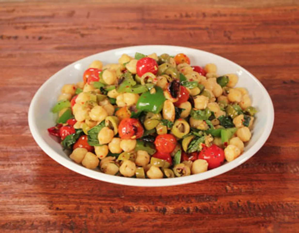 Chickpea Salad With Roasted Vegetables