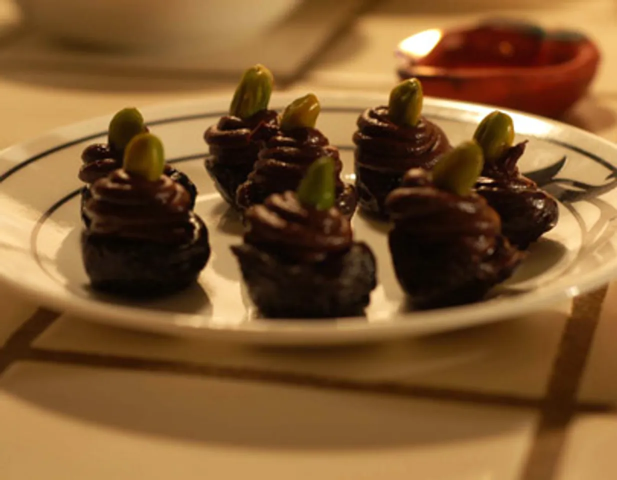 Prune And Pistachio Chocolate Rocks