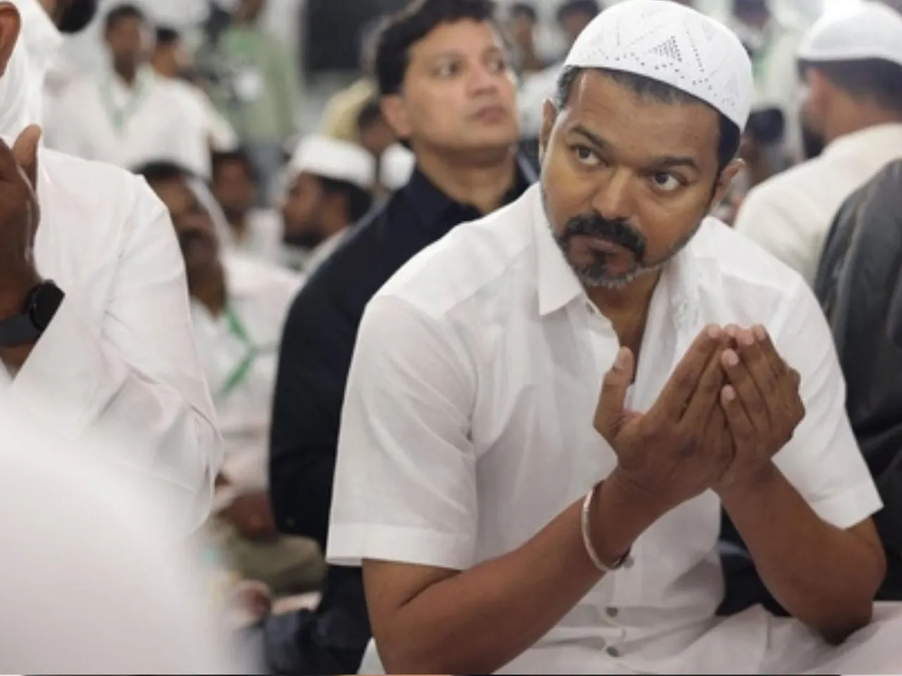 Actor Vijay hosted and took part in Iftar on Friday