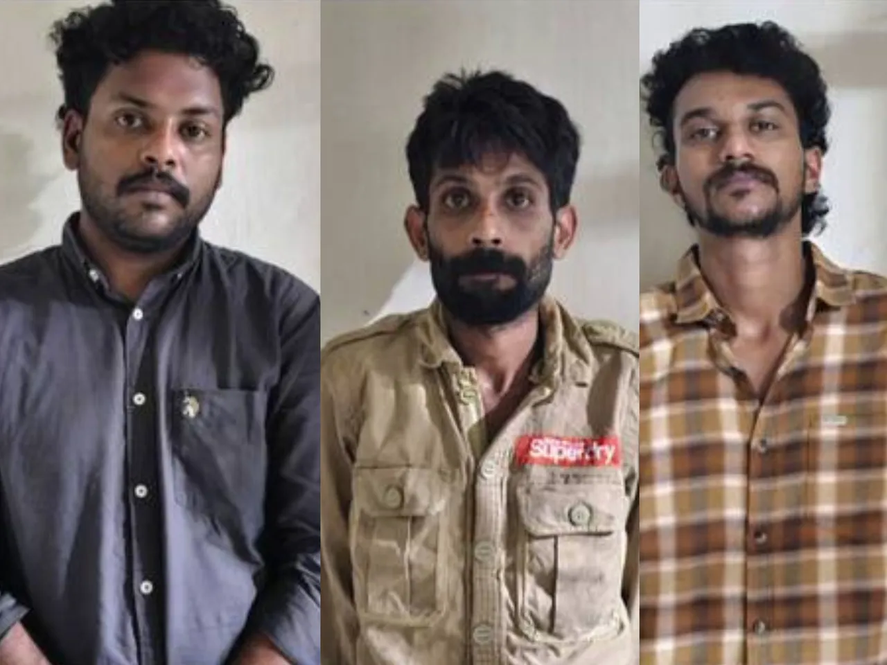 Kozhikode natives Mithunraj, Naijel, and Rahul were caught by the police with MDMA.