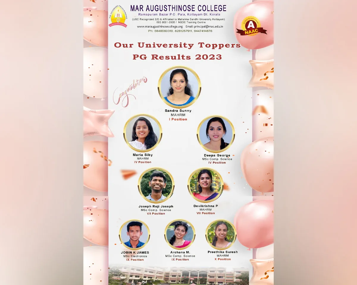mar augustinose college toppers