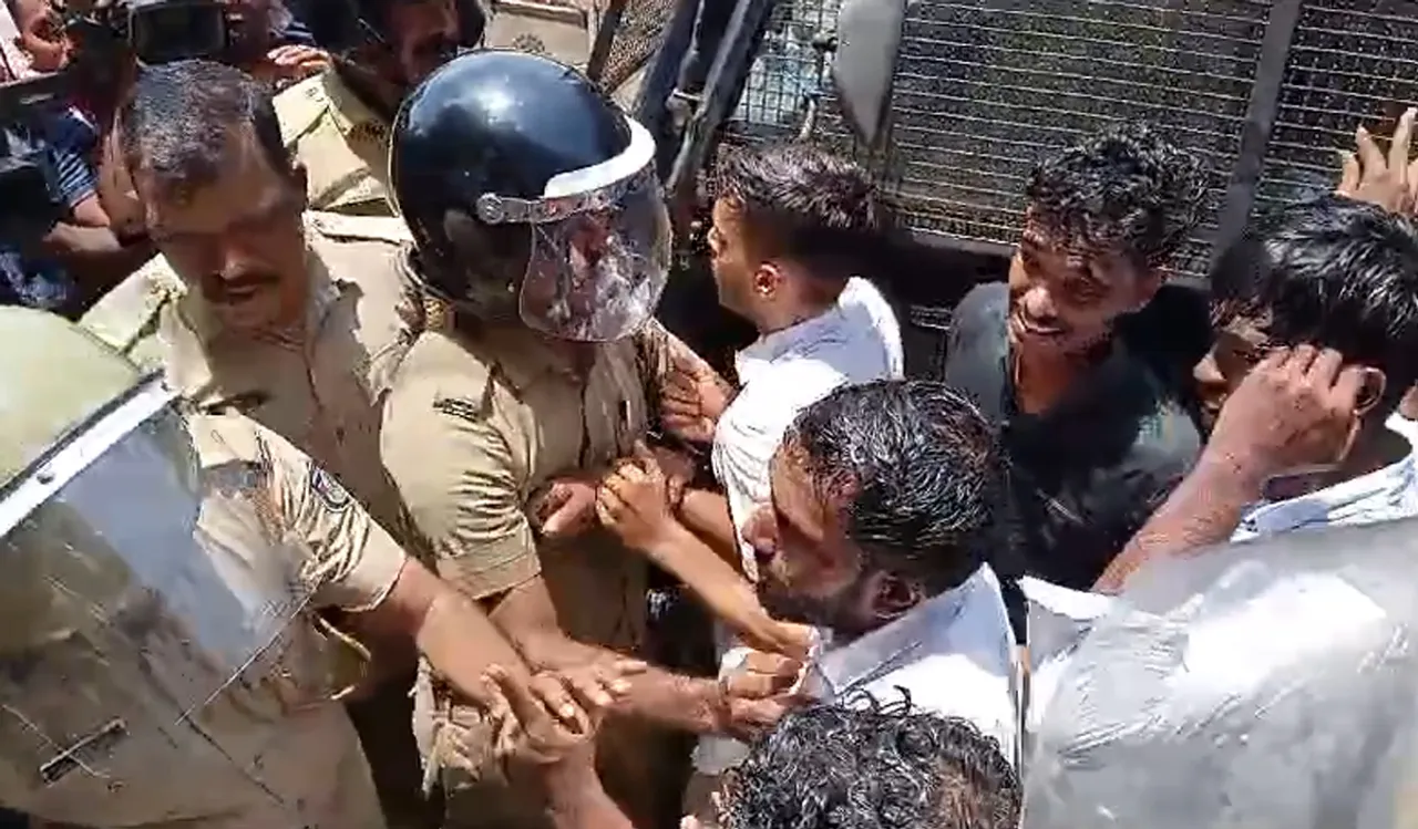 violence in ksu march kannur