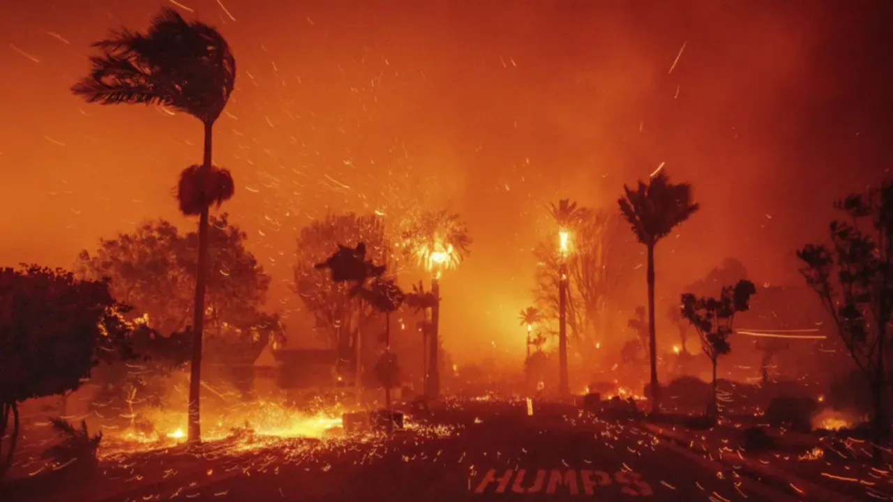 los angeles wildfire california