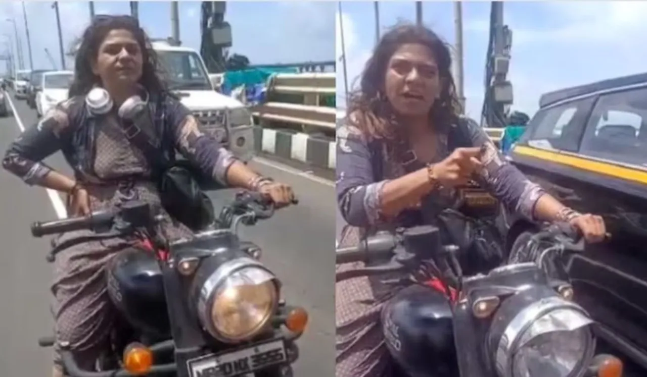 Mumbai: Female Biker Refuses To Cooperate, Threatens Police Officers