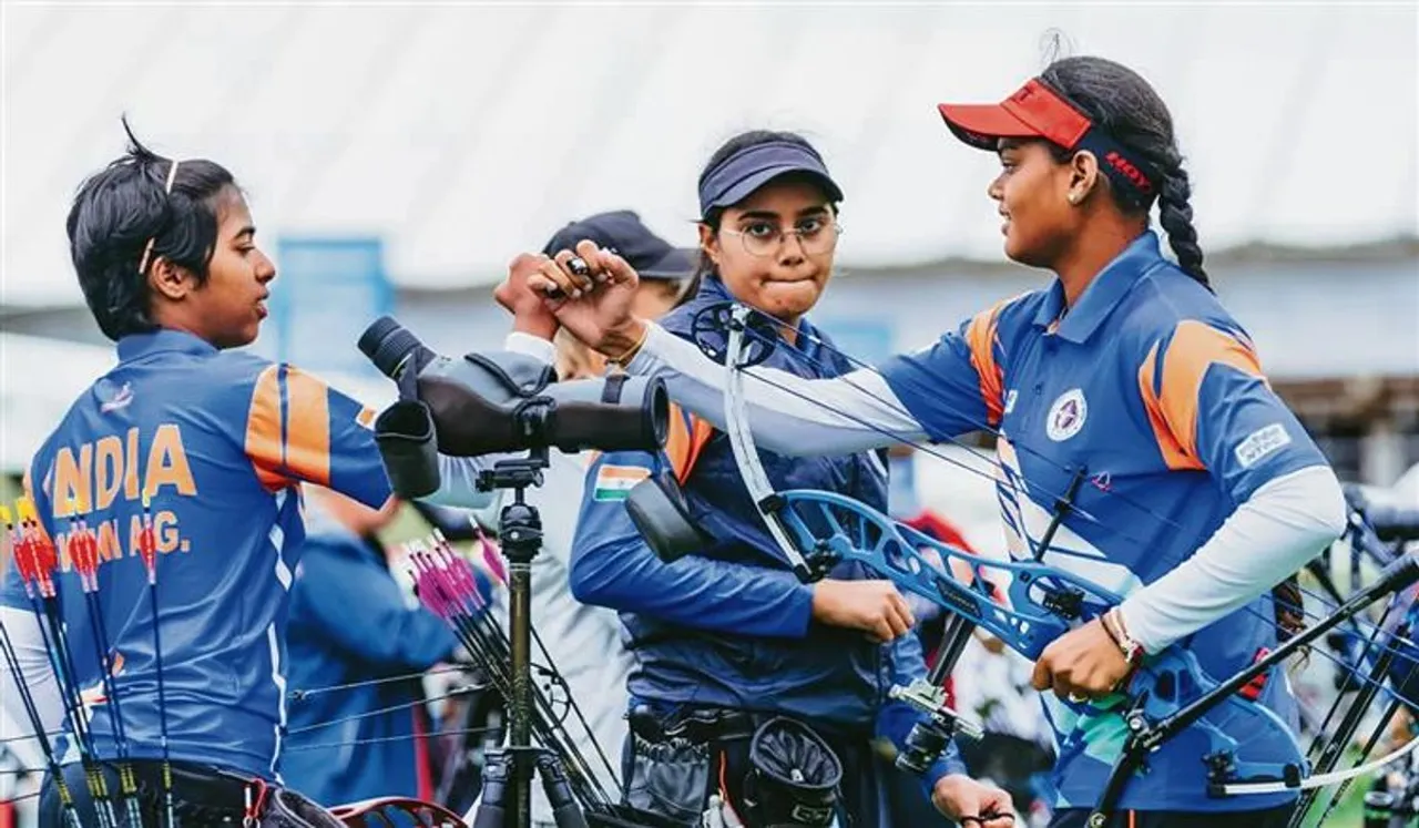 Indian Women's Compound Archery Team Wins Historic Gold At WC