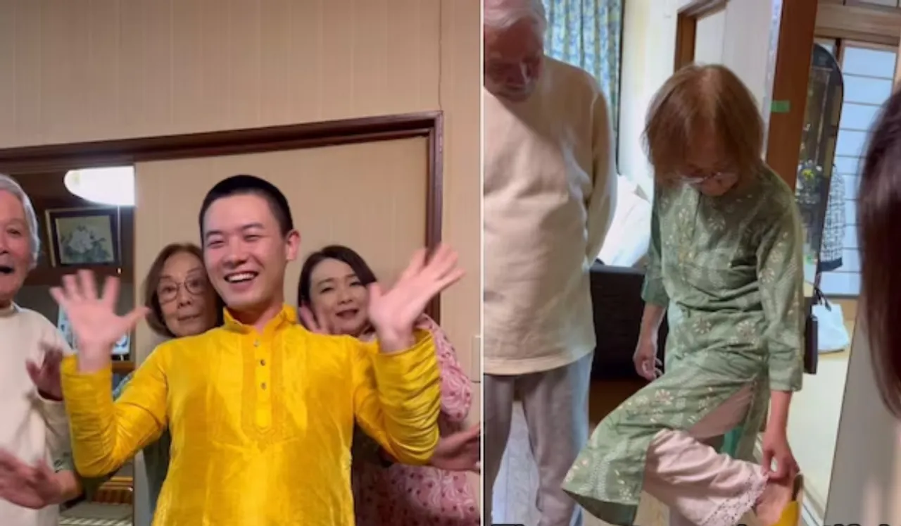 Japanese Mother, Grandmother Try Indian Kurta 