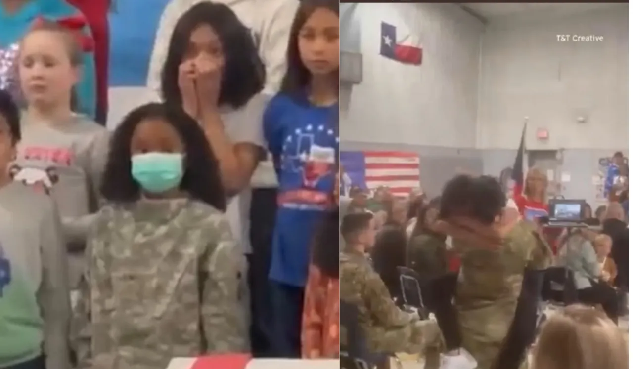 Watch: Military Mom Returns From Mission, Surprises Daughter At School