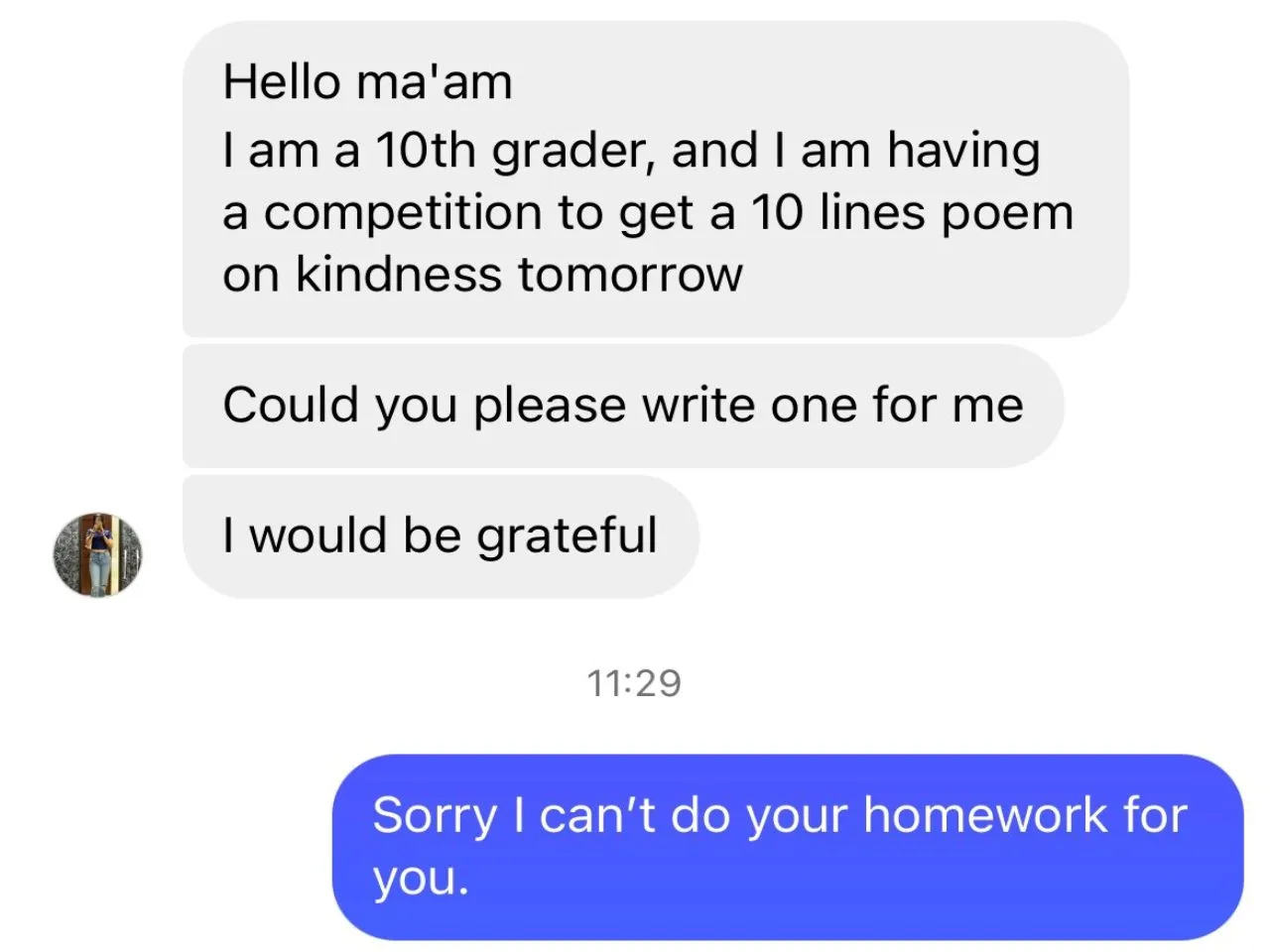 Student Requests Author To Help With Homework, See Her Reply