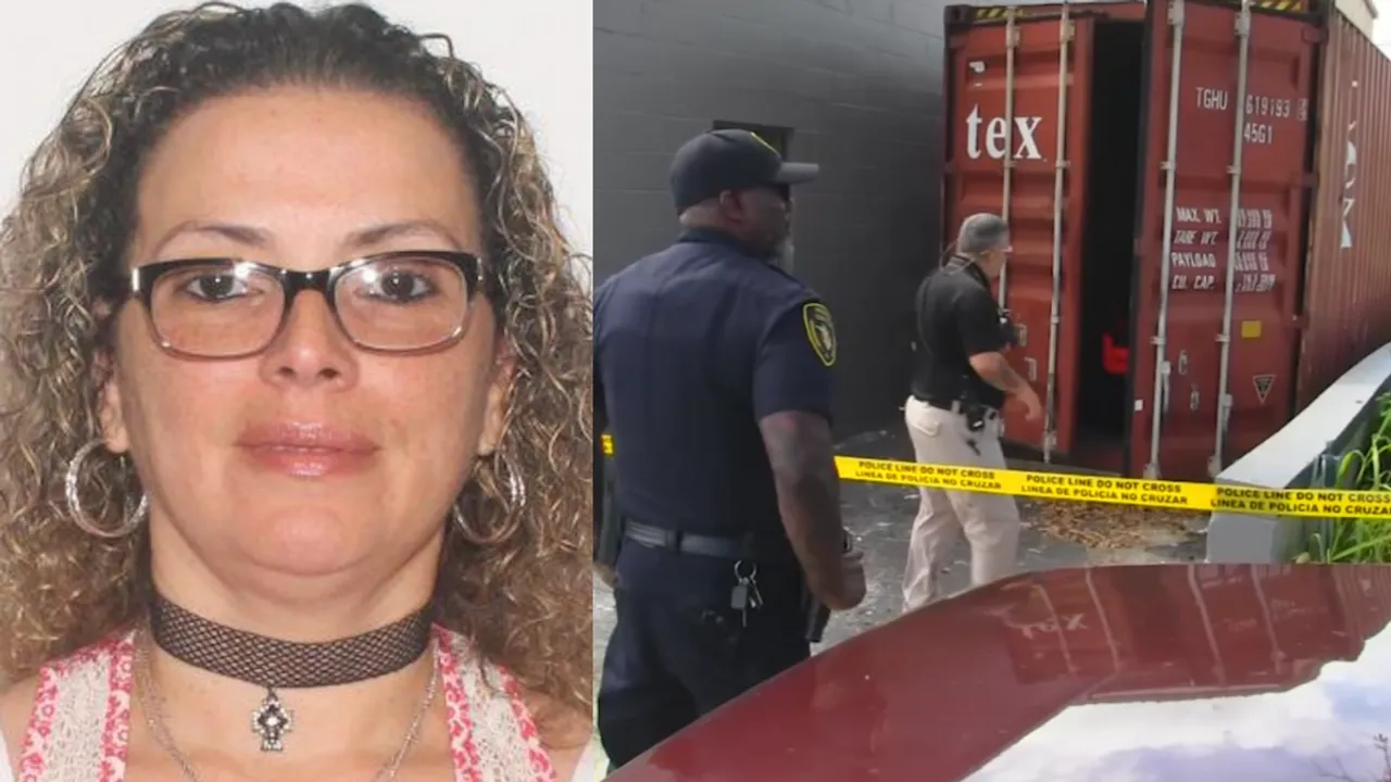 woman found in shipping container