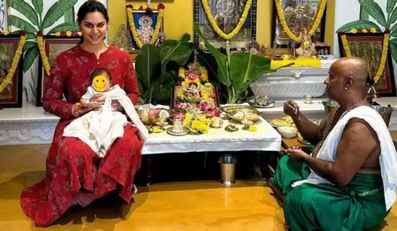 Upasana Celebrates First Varalakshmi Vratham With Daughter, See Pics