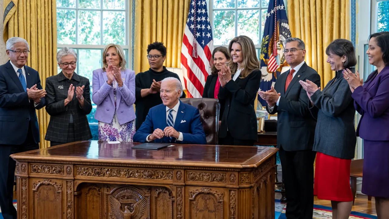 President Biden – joined by First Lady Jill Biden, Biden-Harris Administration officials, and champions of women’s health research – just signed a Presidential Memorandum establishing the first-ever White House Initiative on Women’s Health Research. Photo @WhiteHouse on X