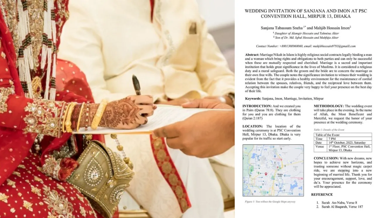 Bangladeshi Couple's Wedding Card Goes Viral