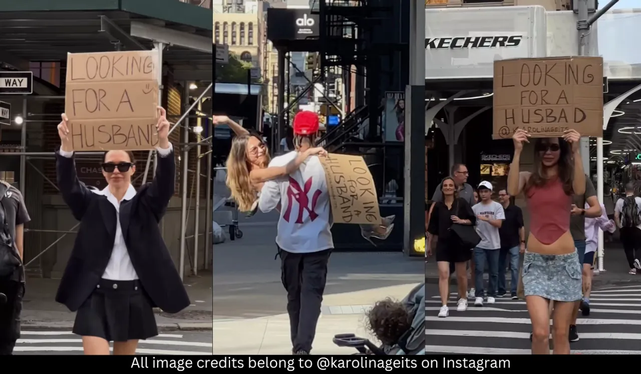 cardboard sign karolina geits insta NYC