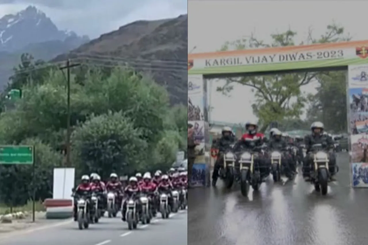 Kargil Vijay Diwas: Women Hold Bike Rally As Tribute To War Heroes