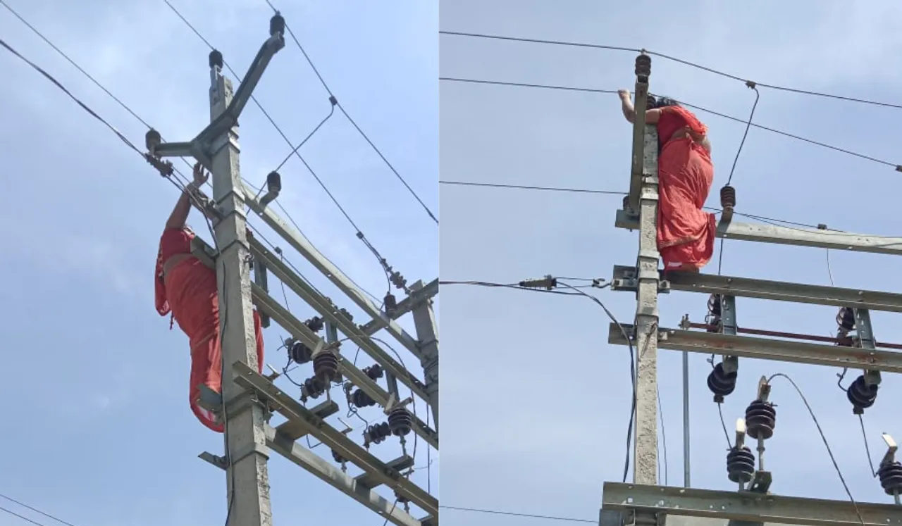 UP Woman Climbs Electric Pole After Dispute Over Extramarital Affair