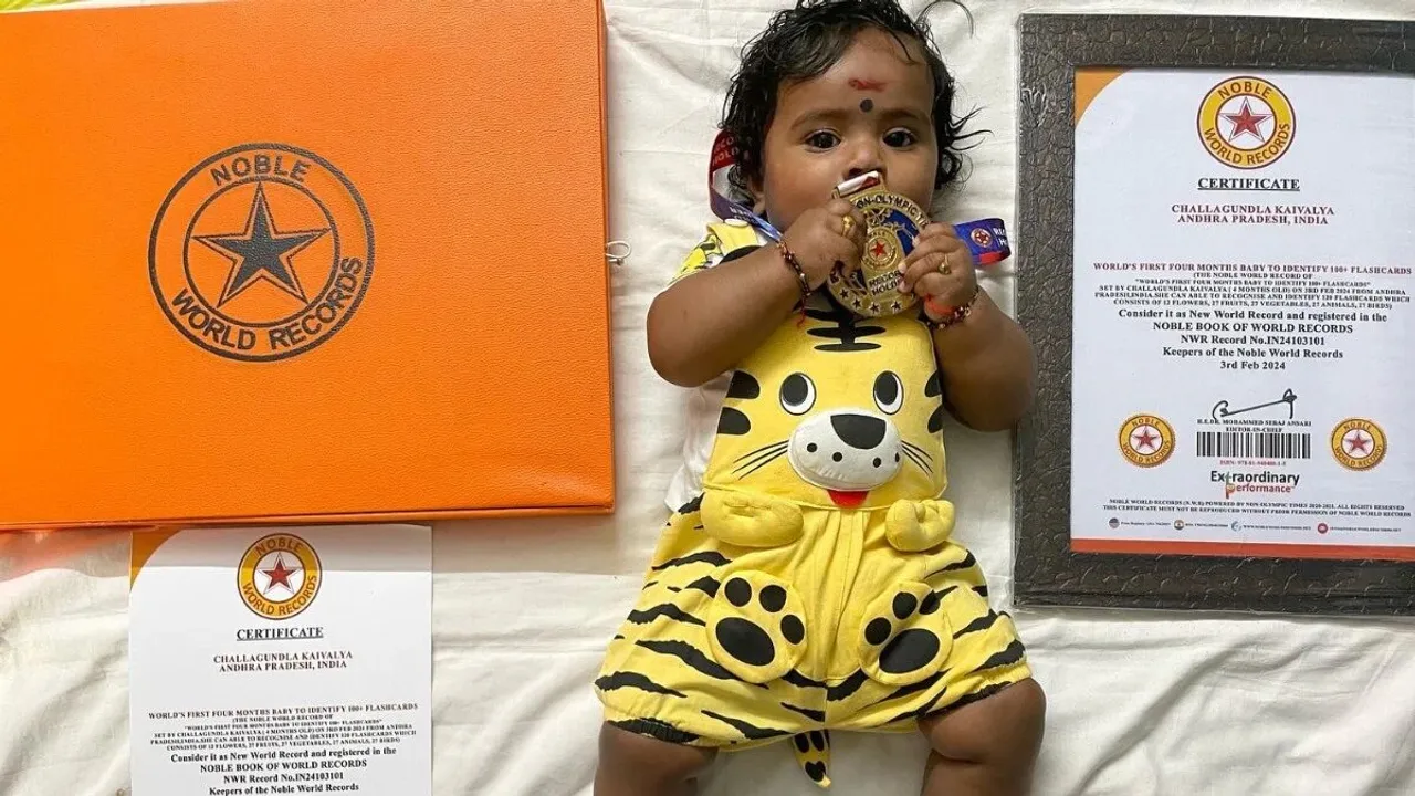 Meet Kaivalya: 4 Month Toddler From Andhra Pradesh Bags World Record