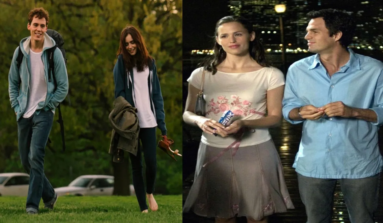 Stills from Love, Rosie (left) and 13 Going on 30 (right)