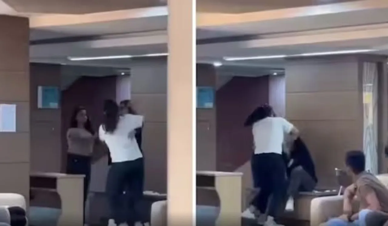 Two Girls Fighting At Amity University