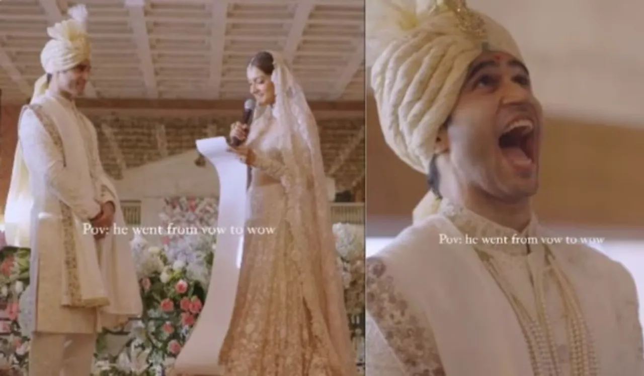 Desi Groom Reacts To Brides Vows