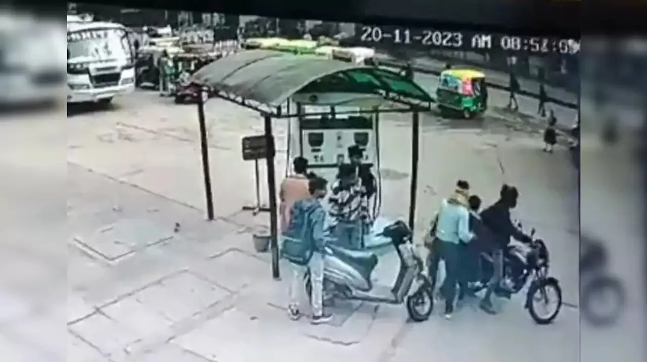 Gwalior: Woman's Abduction Caught On CCTV At Petrol Pump