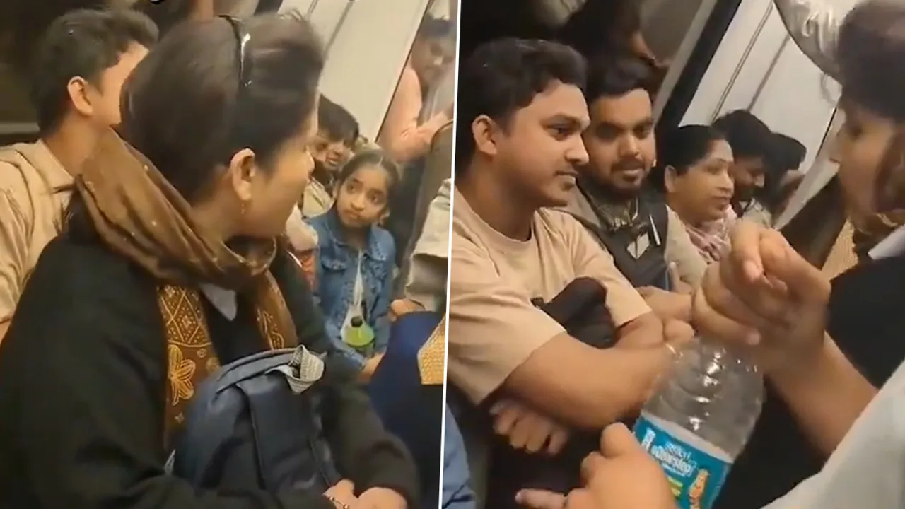 Woman Forcefully Sits On A Man's Lap In Delhi Metro, Sparks Row