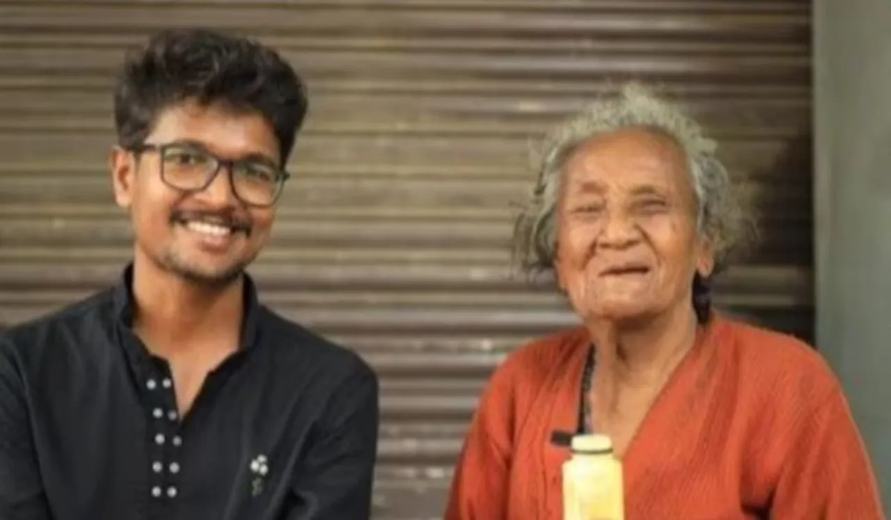 Elderly Woman Beggar Speaks English Fluently