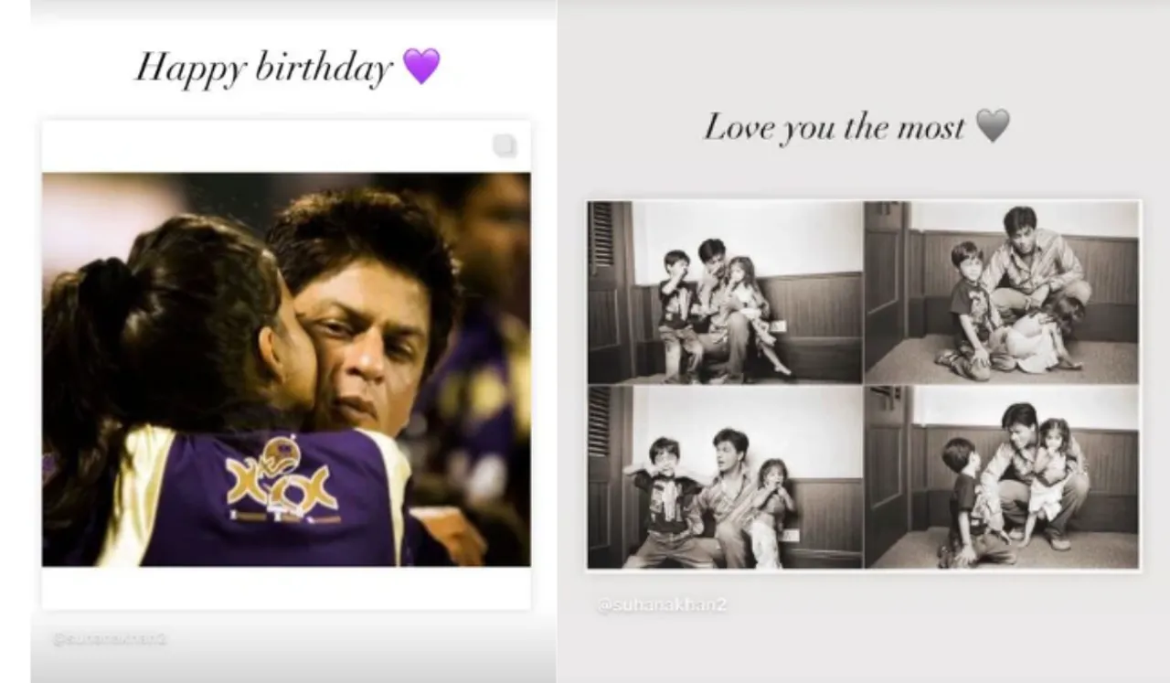Suhana Khan shares throwback pictures with Shah Rukh Khan on his birthday