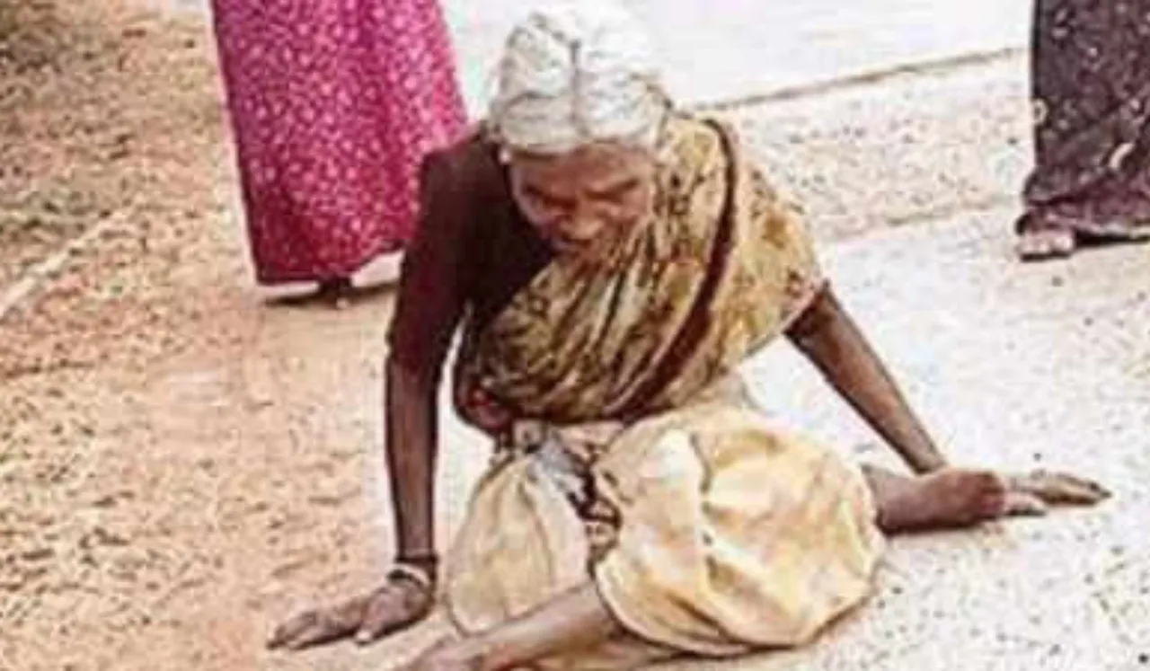 Why A 77-Year-Old Woman Had To Crawl On Road To Claim Her Pension