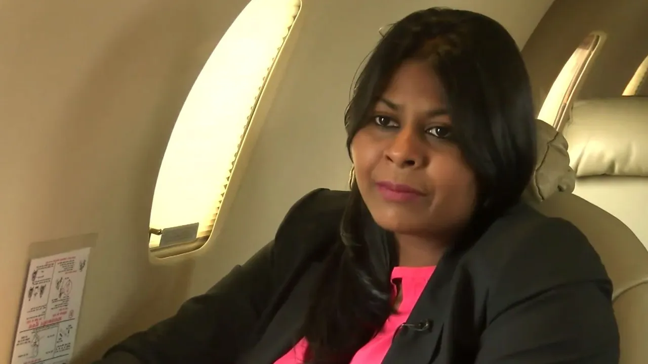 Kanika Tekriwal in the aircraft