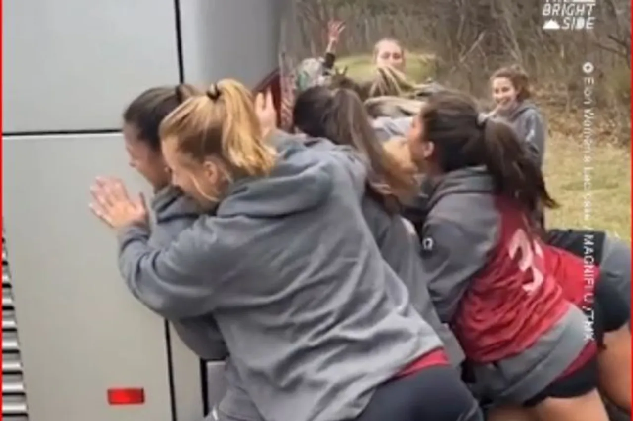 Viral Video: Wheels Stuck In Mud? Women's Lacrosse Team Has Got Your Back!