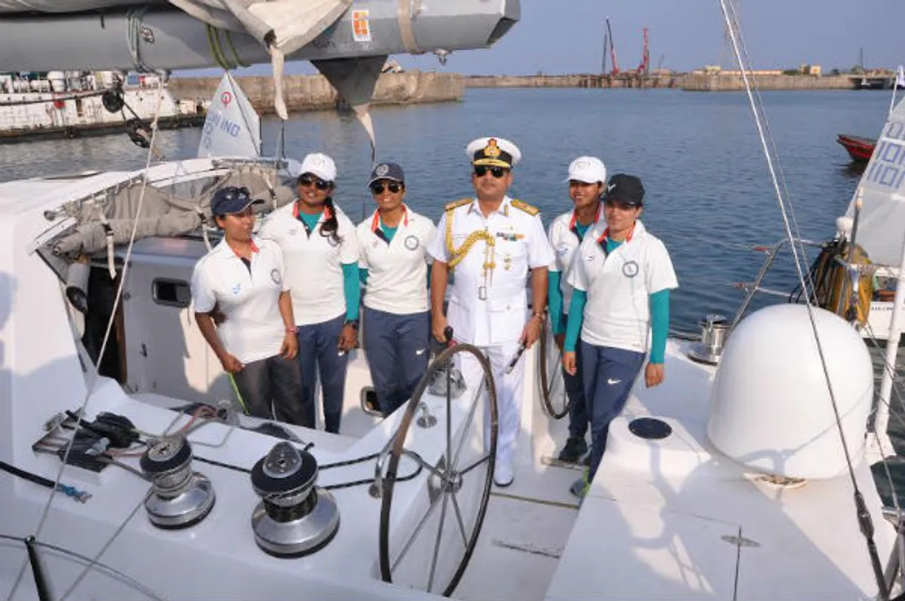 Women Naval Crew Goa sailing world