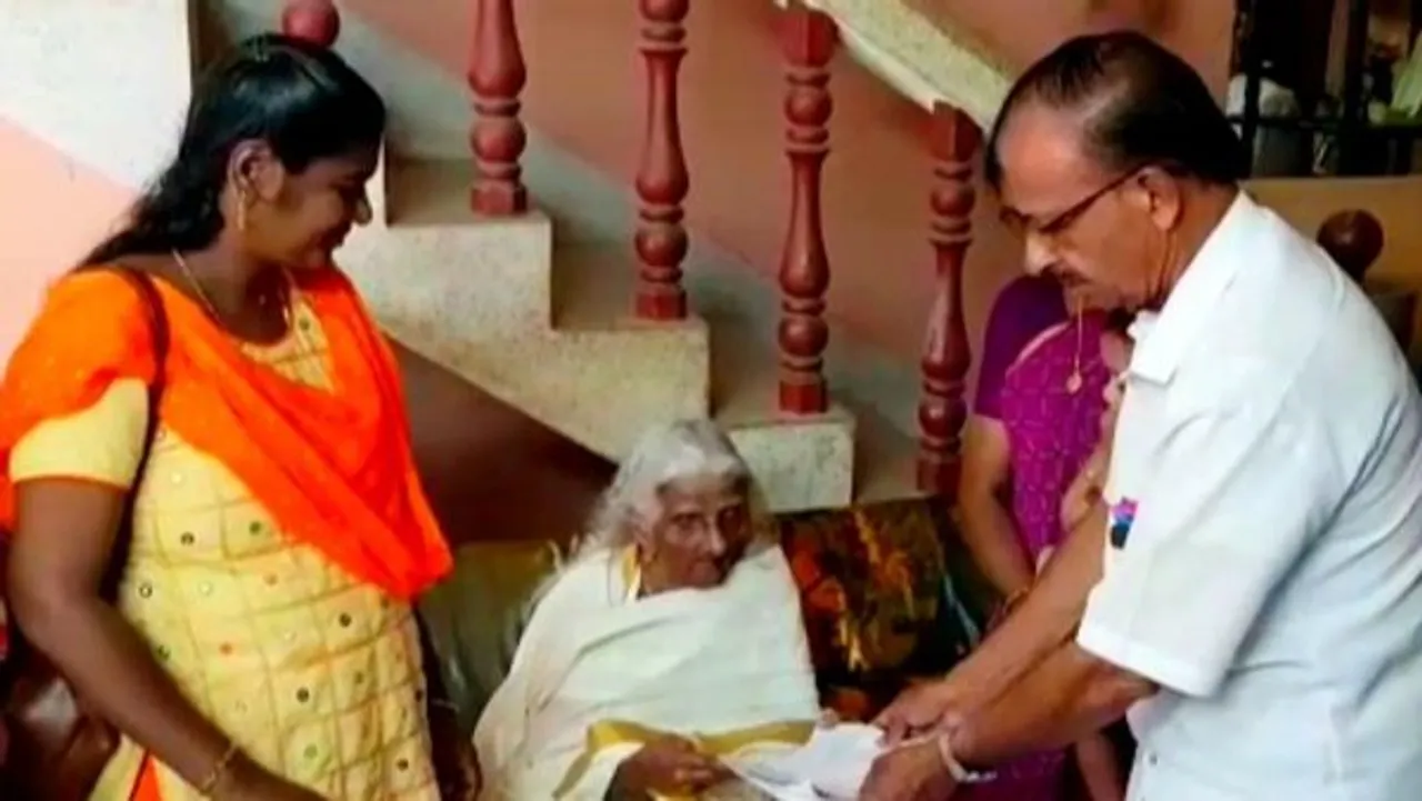 Bhageerathi Amma Dead, 105-year-old Bhageerathi Amma Clears Fourth Standard Equivalency Examination In Kerala, Bhageerathi Amma
