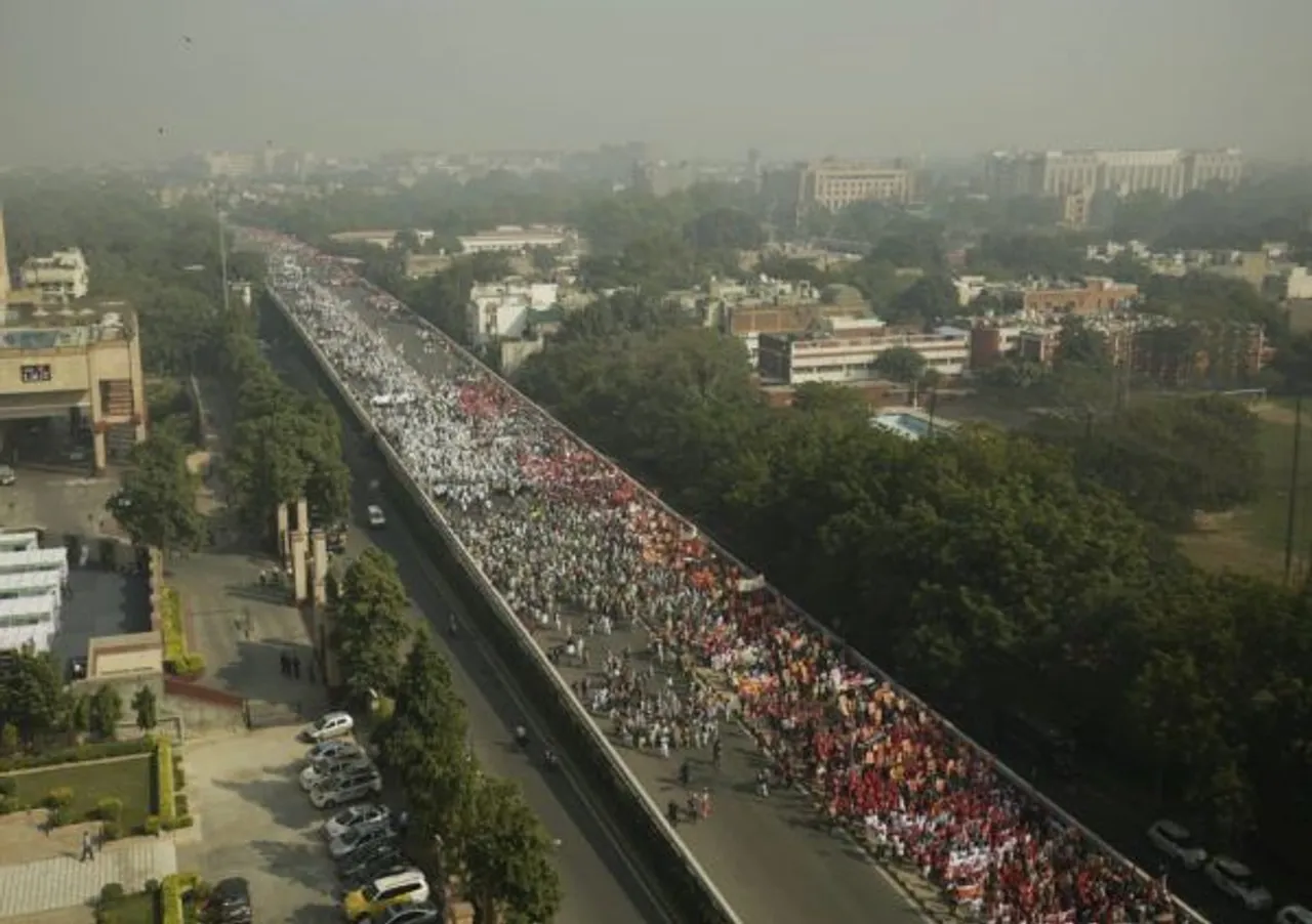 indian farmers march, punjab farmers protest