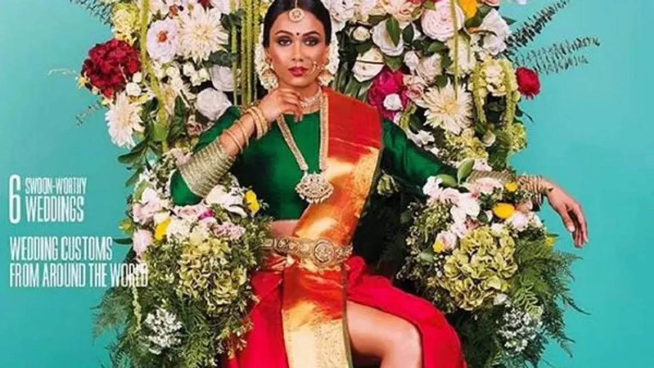 Mag Cover Of Tamil Bride Dressed In Saree With Slit Sparks Outrage Online