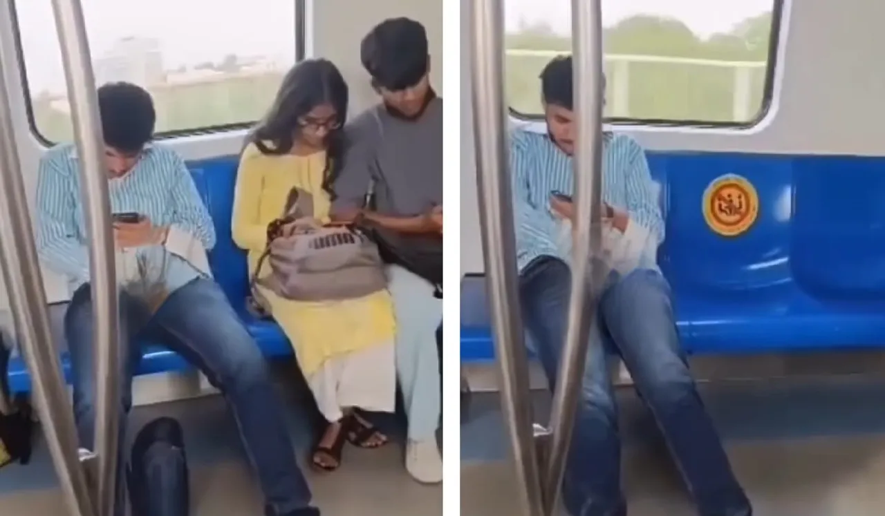 Delhi Man Masturbates In Metro