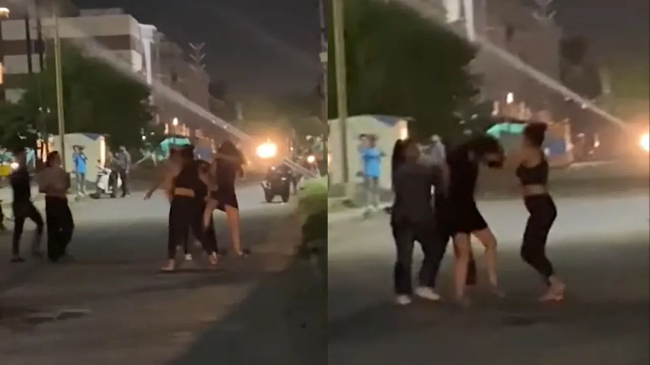 Video Of Two Drunk Girls Fighting In Front Of Bar In Bhopal Goes Viral, Know What Happened