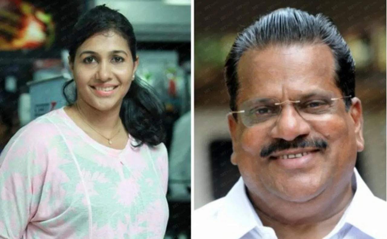 Anju Bobby George and EP Jayarajan