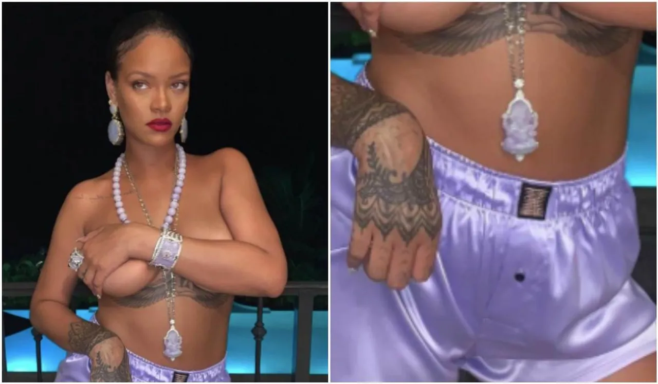 Rihanna's Ganesha Pendant, Rihanna-ganesha pendant controversy, Rihanna Ganesha Neckpiece, Rihanna's ganesha pendant