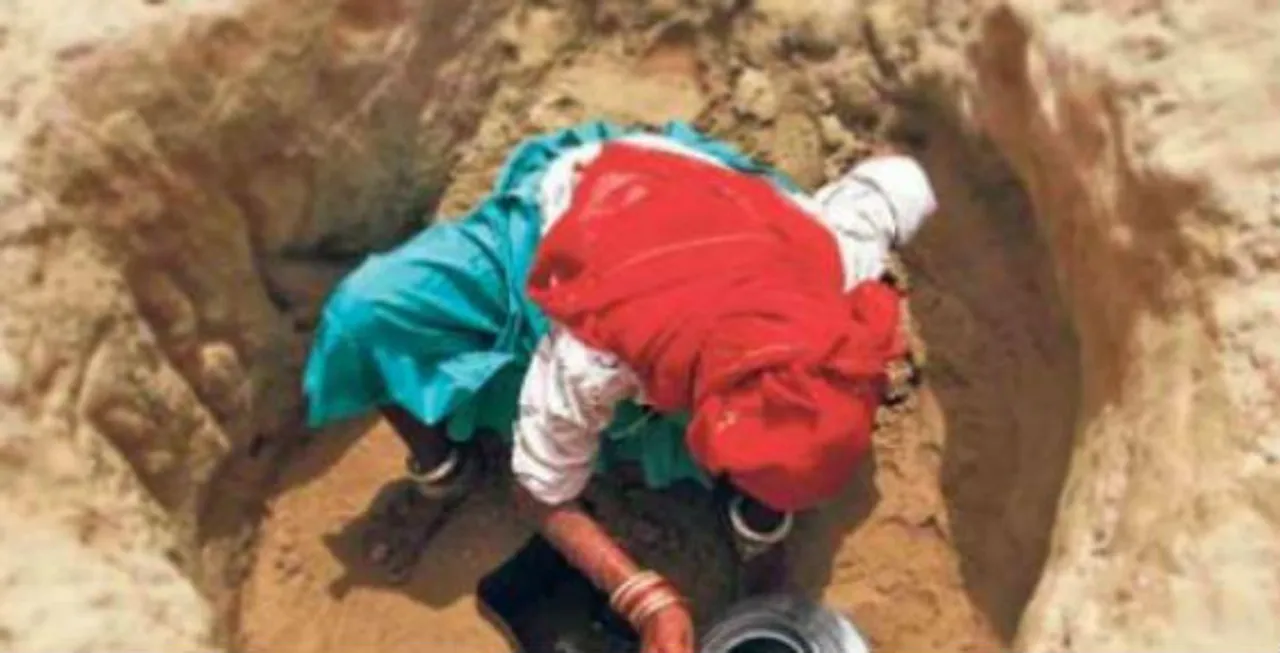 Tribal woman digs well in UP village