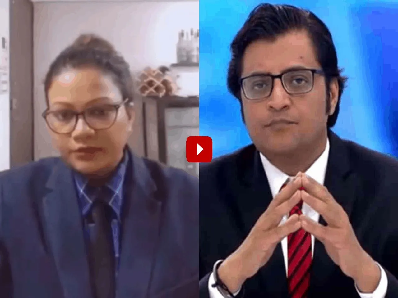 Arnab-Goswami-Woman Mimic