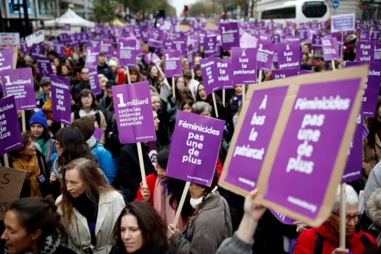 Thousands March In France Against Domestic Violence
